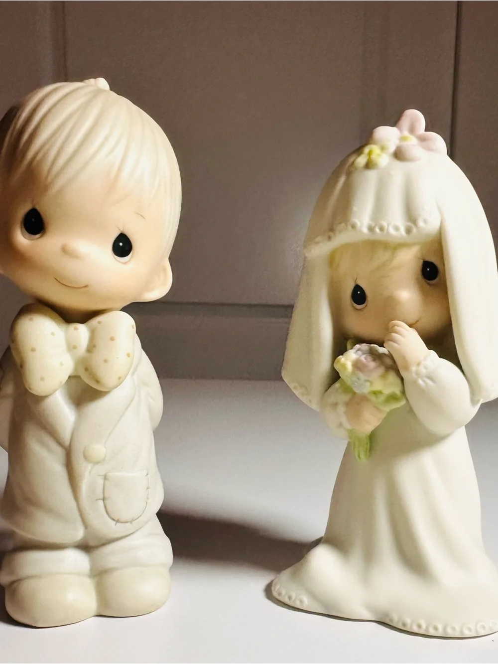Vintage Precious Moments Bride and Groom figurines 1983